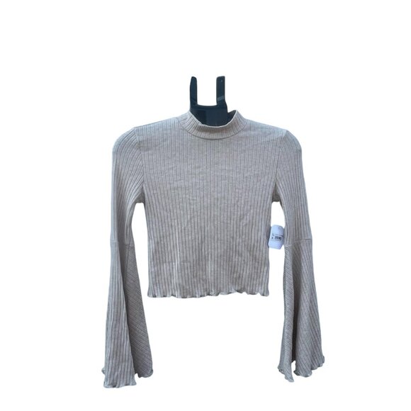 Women's Alter'D State Cropped Flare Sleeve Turtle Neck Sweater Size Med - Picture 7 of 9